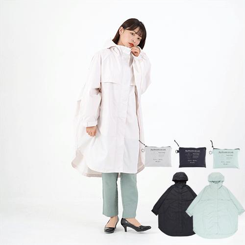 【宅配便コンパクト送料無料】超撥水 レインコート peach drop big silhouette...