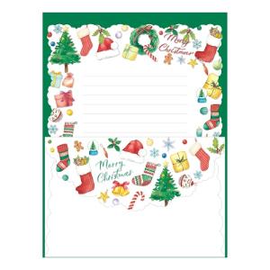 メール便 対象商品3,000円以上ご購入で クルールクレールレター ジョイフルクリスマス クリスマス ダイカット 文具 雑貨 まとめ買い 包む