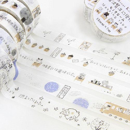 メール便  対象商品3,000円以上ご購入で送料無料 宮沢賢治幻燈館モノクローム マスキングテープ ...