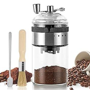 Moongiantgo Coffee Grinder Manual Compact & Effortless, Stainless Steel & G