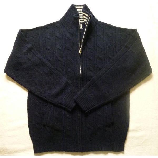 ケーブル編み　フルジップ　カーディガン　セーター【FAIRVALUE】