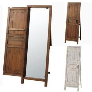 ドアの向こうに広がる世界 ドア型ミラー スタンドミラー アンティーク 全身 姿見 おしゃれ ruk ...