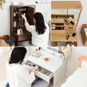 ドレッサー 三面鏡 コンパクト ロータイプ デ...の詳細画像3
