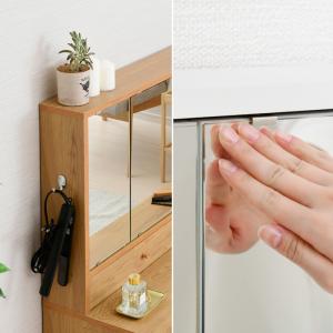 ドレッサー 三面鏡 コンパクト ロータイプ デ...の詳細画像5