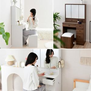 ドレッサー 三面鏡 コンパクト デスク スツー...の詳細画像3