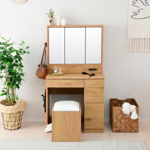 ドレッサー 三面鏡 コンパクト デスク スツー...の詳細画像4