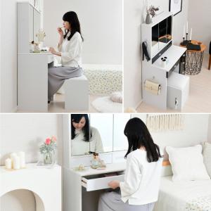 ドレッサー 三面鏡 コンパクト デスク スツー...の詳細画像3