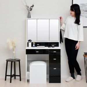 ドレッサー 三面鏡 コンパクト デスク スツー...の詳細画像4