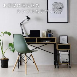 デスクワゴン キャスター付き 木製 スリム お...の詳細画像2