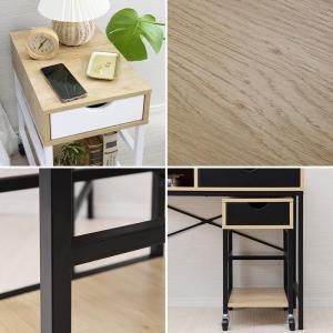 デスクワゴン キャスター付き 木製 スリム お...の詳細画像3