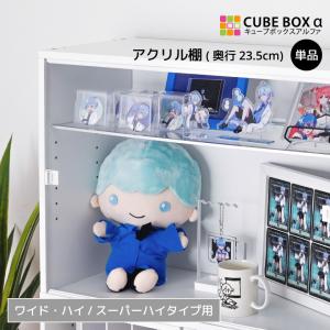 キューブボックスα ワイド用ひな壇 奥行8cm 高さ10cm アクリル