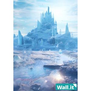 Wall.it A4 フィギュアディスプレイケース専用背面デザインシート 縦向 南極 北極 雪国 氷...