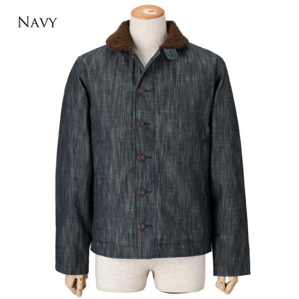 デニム N-1 デッキジャケット メンズ ジャケット 日本製 国産 メイドインジャパン 秋冬 防寒 ...