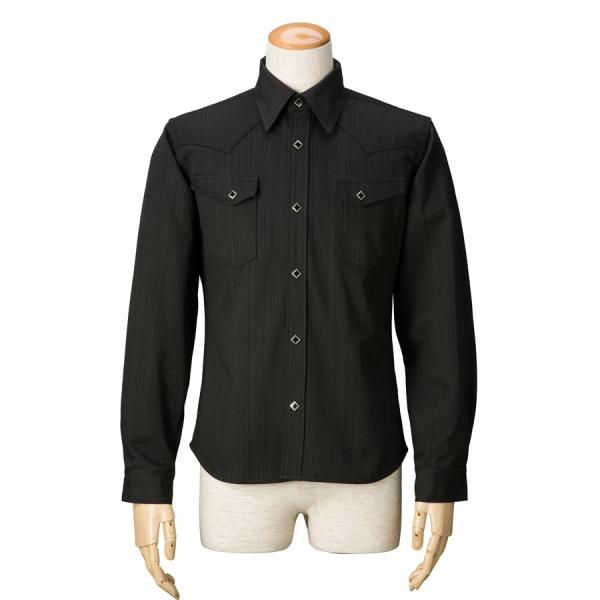 メンズ ウエスタンシャツ 長袖 ギザデニム ブラック 日本製 メイドインジャパン EAGLE STA...