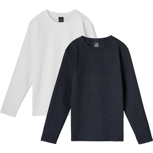 クルーネック Tシャツ ヘビーウェイト コーマ糸 丸首 長袖 無地 ブラック ホワイト メンズ レデ...