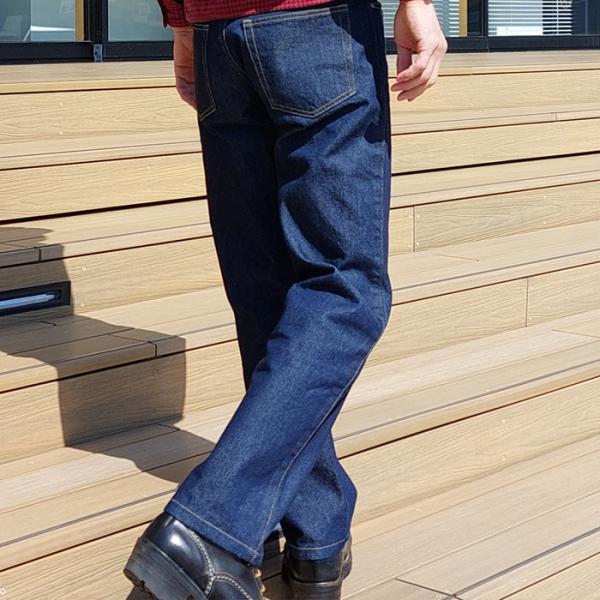 デニム 5ポケットストレートパンツ 70-80年代風 メンズ レディース 男女兼用 ユニセックス 日...