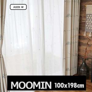 カーテン ムーミン MOOMIN レース 洗える ウォシャブル 日本製 100 x 198 cm タケウマボイル｜nodac