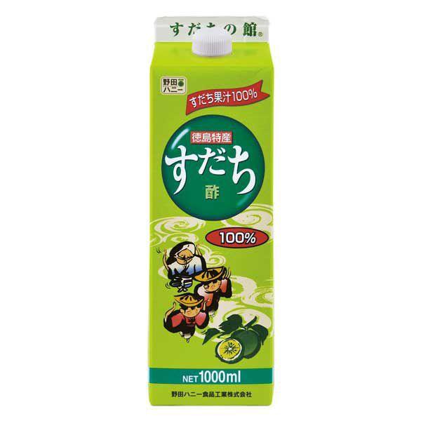 すだち酢 1000ml 野田ハニー　すだち果汁100％ 徳島 特産物 調味料