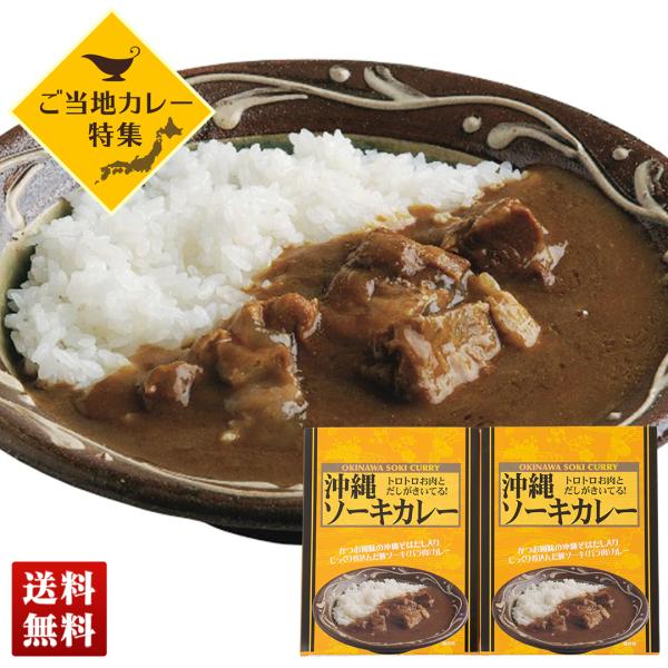 ご当地カレー 沖縄ソーキカレー 2食セット カレー カレーソース 豚ソーキ バラ肉 カレー かつお風...