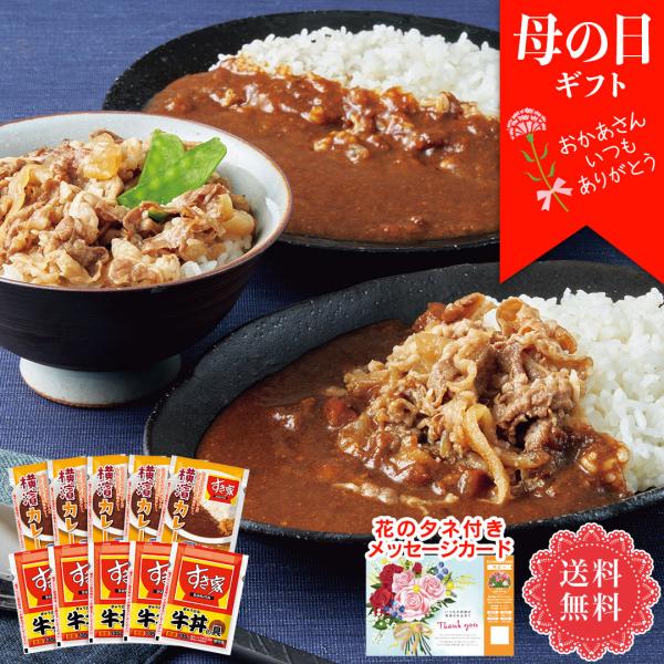 母の日 プレゼント 2024 母の日ギフト ギフト 惣菜 グルメ 牛丼 すき家 カレー 「すき家」あ...