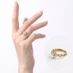 リング 指輪 アレルギー対応 18金 レディース ステンレス k18 花 上品 ギフト プレゼント レディース｜Noelmarket 金属アレルギー対応 ピアス