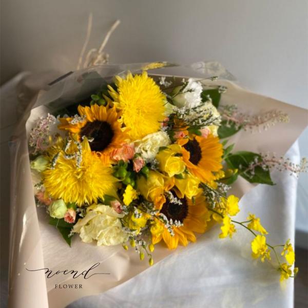 夏 花 ギフト ひまわり花束 ヒマワリ 夏ギフト お中元 誕生日 花 13時まで当日発送 退職祝い ...
