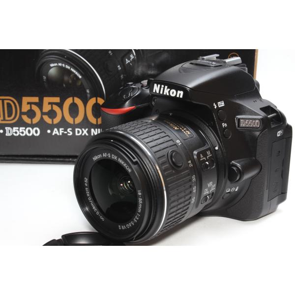 一眼レフ Nikon ニコン D5500 18-55 VR II レンズキット ブラック 新品SDカ...