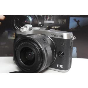 ミラーレス一眼 Canon キヤノン EOS M6 レンズキット シルバー SDカード付き