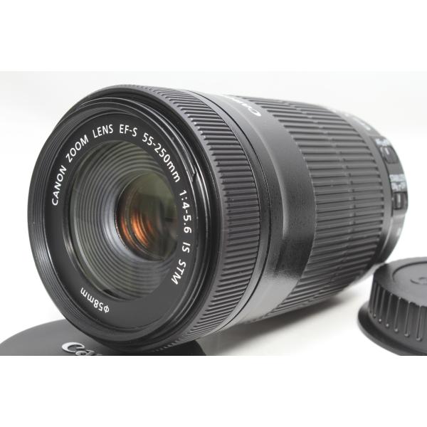 望遠レンズ Canon キヤノン EF-S 55-250mm F4-5.6 IS STM レンズ 手...