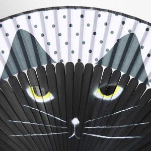 扇子 猫 可愛い お洒落 和風 ねこ ネコ柄 ...の詳細画像5