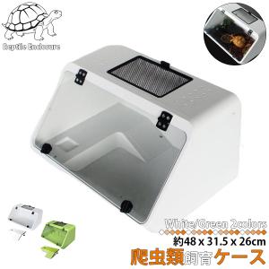 爬虫類 飼育ケース 浮島付き 2色 カメ飼育ケース カメ