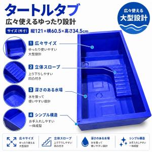 タートルタブ タートルタンク 【ブルー】 亀飼...の詳細画像1