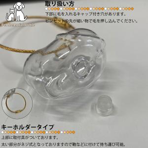ペットの毛収納ボトル キーホルダー ペット遺毛...の詳細画像2