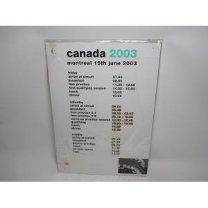 F1カナダ 2003 モントレー montreal 15th june レース ピット内実使用品　タイミングボード スケジュールボード ホンダ｜nohonola