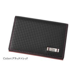 名刺入れ メンズ カーボンレザー 革 ノイイン...の詳細画像2