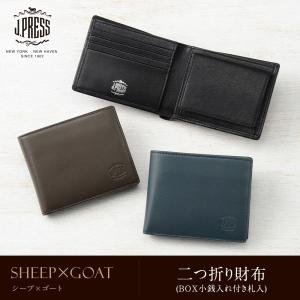 J.PRESS（J.プレス） ジェイプレス 二つ折り財布 エンブレムボタン