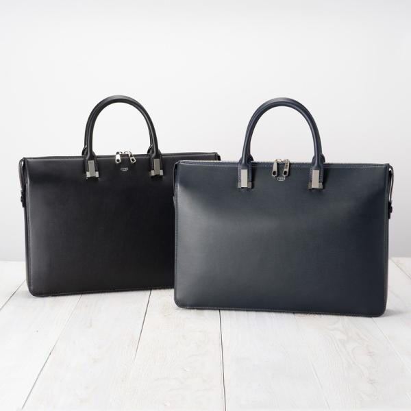 メンズ ビジネスブリーフ ビジネス バッグ ケース ペルラネラ 自立 本革 日本製 エンボス キップ...