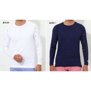 callaway ゴルフ インナー 長袖 柄　紫外線対策 UVカット 8186500 キャロウェイ 春夏 アンダーウェア Uネック サイズ　大きいサイズ