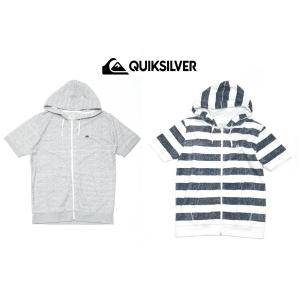 Quiksilver クイックシルバー ジップ パーカー 半袖 メンズ 服 アパレル タオル生地 Qzp1977 グレー ボーダー Qzp1977 Noisy ストア 通販 Yahoo ショッピング