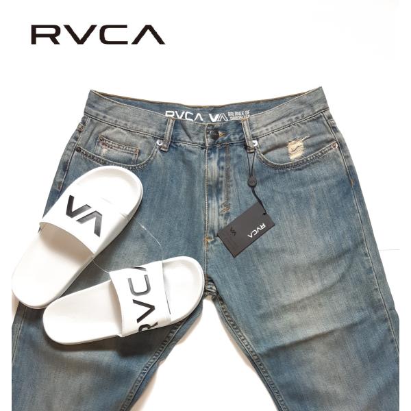 RVCA rvca ルーカ men&apos;s メンズ デニム パンツ ズボン chargerII ダメージ...