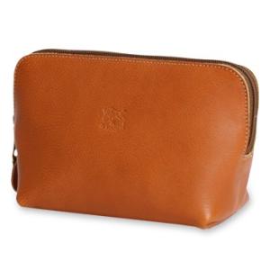 IL BISONTE（イルビゾンテ） ポーチ ストラップ付きレザーフラット