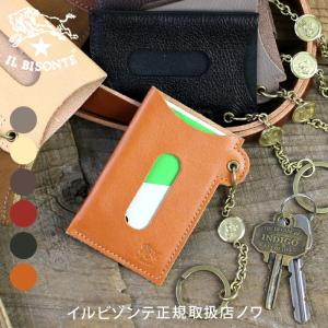 IL BISONTE（イルビゾンテ） カードケース 名刺入れ ダークブルー