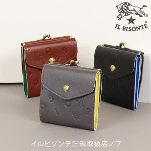 希少 ILBISONTE がま口 二つ折り財布 IL BISONTE イルビゾンテ がま口二つ折り財布 レディース メンズ