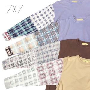 【s40】【セブンバイセブン/7×7】REWORK FLANNEL SLEEVE TEE[800-2166126]【送料無料】【キャンセル返品交換不可】【let】｜noix