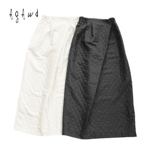 【s30】【アガウド/AgAwd】Tuck Wrap Skirt（タックラップスカート）[2318-330930]【送料無料】【キャンセル返品交換不可】【let】｜noix