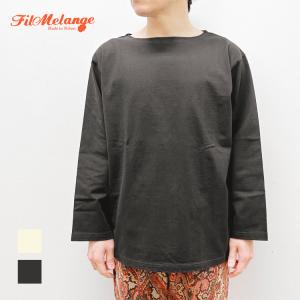 【フィルメランジェ/FilMelange】ALBANO / アルバーノ AIR SPINNING TENJIKU ボートネックＴシャツ[2411001]【送料無料】｜noix