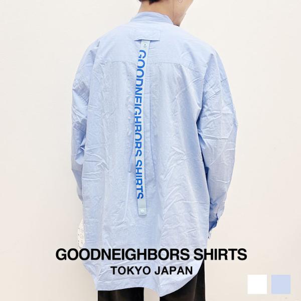 【s30】【グッドネイバーズシャツ】BASUKIA 【WIDE】 BAND COLLAR SHIRT...