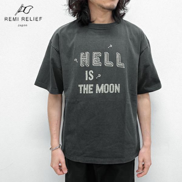 【レミレリーフ/REMI RELIEF】日焼け＆ペンキ加工丸胴天竺S/S-T(HELL IS THE...