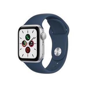 Apple Apple Watch SE（GPSモデル）- 40mmシルバーアルミニウムケースとアビスブルースポーツバンド - レギュラー MKNY3J/A