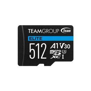 TEAM microSDXCカード V30タイプ SDアダプタ付 512GB Read：90MB/s Write：45MB/s TEAUSDX512GIV30A103